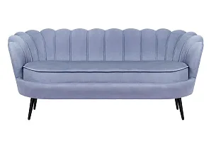 заказать Диван ракушка для гостиниц Pearl Triple Blue на черных ножках в интернет-магазине