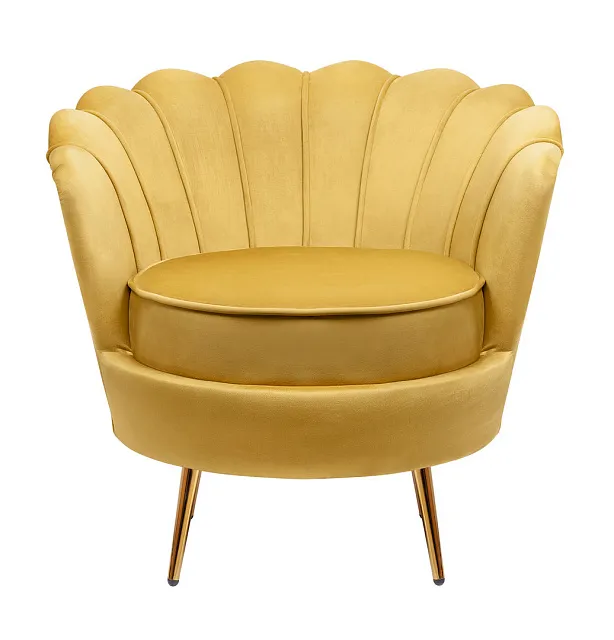 Низкое кресло ракушка Pearl Yellow