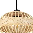 43864 Люстра AMSFIELD 1, 3X40W (E27), ?480, сталь, черный / дерево №1