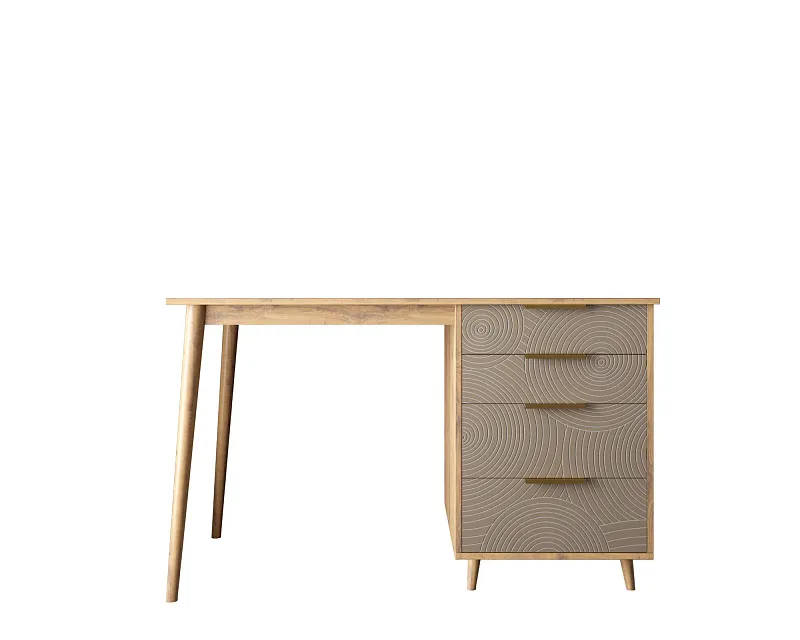 Стол рабочий "Лайн (Line)" одной тумбой R23/beige
