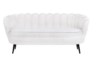 красивый Диван ракушка для гостиниц Pearl Triple Boucle на черных ножках в интернет-магазине