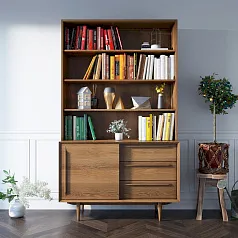 красивый Стеллаж "Бруни (Bruni)" с дверками арт BR-01 в интернет-магазине