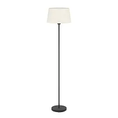 красивые 901265 Торшер FEBRES, 1х60W (E27), H1530, ?350, сталь, черный, текстиль, белый