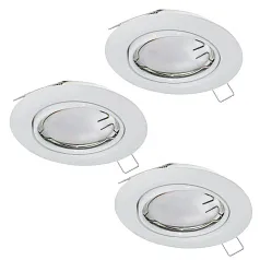 стильные 94406 Комплект светодиодных встраиваемых светильников PENETO, 3x5W (GU10), ?87, сталь, белый