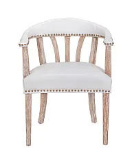 фото Мягкий стул с подлокотниками Tanner White Leather в интерьере
