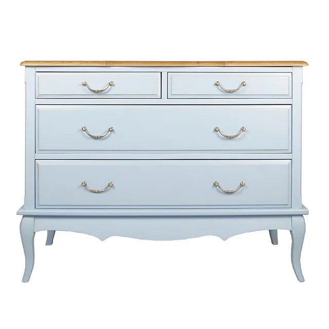 Комод "Леонтина (Leontina)" в голубом цвете на 4 ящика арт ST9315B