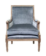 красивое Классическое кресло Coolman Grey Velvet на заказ