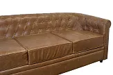 Кожаный диван лофт Karo Brown leather 3S №4 в Москве