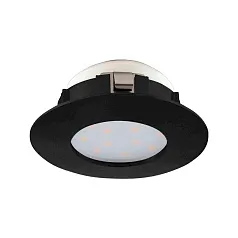 заказать стильные 900743 Встраиваемый светильник PINEDA, 4,9W (LED), 3000K, IP20, IP44, ?78, пластик, черный