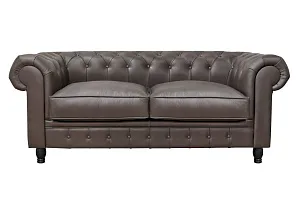 купить красивый Диван из коричневой кожи Chesterfield Brown Leather 2S в Москве