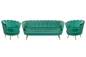 стильный Комплект кресел и дивана ракушка Pearl Triple Green V2 на заказ