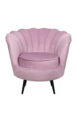 купить Кресло ракушка Pearl Pink на черных ножках