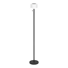 75891 Торшер на солнечн. батарее MONTAPALMA-L, H1400, 2,2W(LED), IP54, 3000K, 190lm, сталь, черн/пластик, белый