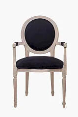 заказать Мягкий стул с подлокотниками Delo Arm Black Velvet в интернет-магазине в Москве