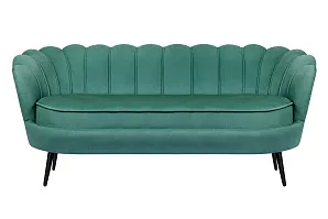 купить Диван ракушка для гостиниц Pearl Triple Green V2 на черных ножках