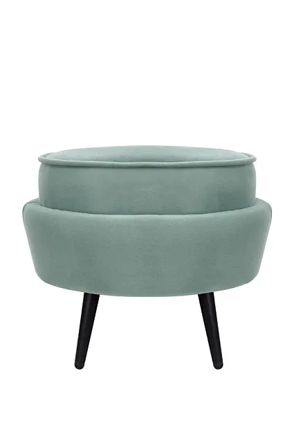 Пуф Pearl Adorn Green на черных ножках
