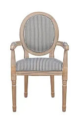 заказать Мягкий стул с подлокотниками Volker Arm Black Pinstripe