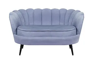 купить красивый Диван ракушка Pearl Double Blue на черных ножках в интернет-магазине