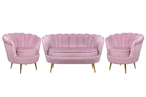 фото Комплект кресел и дивана ракушка Pearl Double Pink