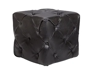 красивые Дизайнерский пуф Amrit Black Leather в интернет-магазине