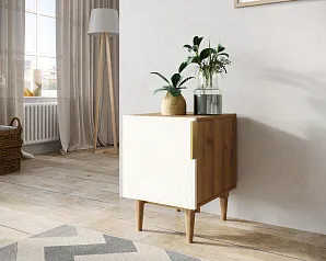 Тумбочка с дверкой "Лайн (Line)" LN08/GR1/beige на заказ в интернет-магазине