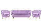 Комплект кресел и дивана ракушка Pearl Triple Purple №0