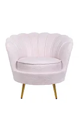 Низкое кресло ракушка Pearl Pink Boucle в интернет-магазине