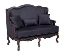 Двухместный дизайнерский диван Brody Double Black №1