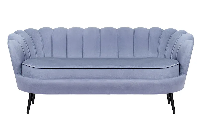 Диван ракушка для гостиниц Pearl Triple Blue на черных ножках в Москве Диван ракушка для гостиниц Pearl Triple Blue на черных ножках