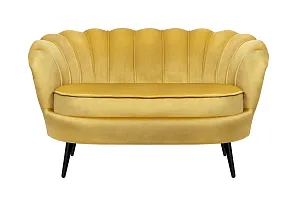 купить красивый Дизайнерский диван Pearl Double Yellow на черных ножках