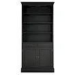 Книжный шкаф "Леонтина (Leontina)" в черном цвете арт ST9330BLK №1
