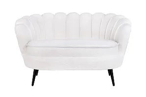 Двухместный диван Pearl Double Boucle на черных ножках на заказ в интернет-магазине