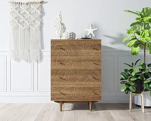 Комод "Boho" на 4 ящика джангл арт BH10 в интерьере