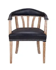 купить Мягкий стул с подлокотниками Tanner Black Leather