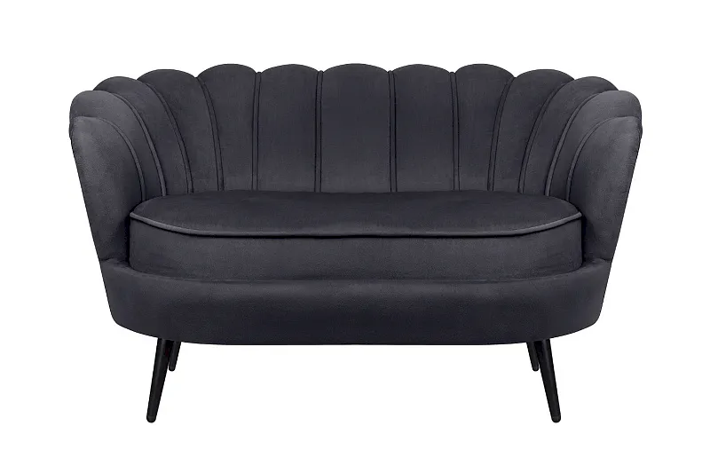 Дизайнерский диван Pearl Double Black на черных ножках в Москве Дизайнерский диван Pearl Double Black на черных ножках