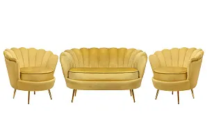 фото Комплект кресел и дивана ракушка Pearl Double Yellow