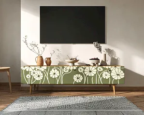 красивые Комод "Бербер (Berber)" с ящиками низкий под TV арт BB19/Print_53