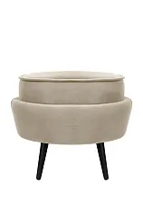 Пуф Pearl Adorn Taupe на черных ножках на заказ в интернет-магазине