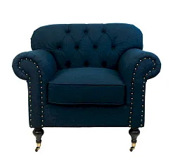 Классическое кресло Kavita Dark Blue в интерьере