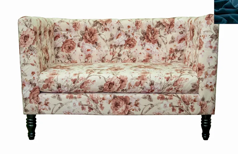 Диван прованс Rose Flower синий в Москве Диван прованс Rose Flower синий в Москве