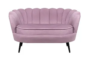 стильный Дизайнерский двухместный диван Pearl Double Pink на черных ножках
