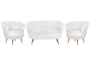 заказать Комплект кресел и дивана ракушка Pearl Double White Boucle в интернет-магазине