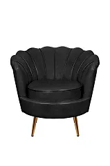 Низкое кресло ракушка Pearl Black V2 в интерьере