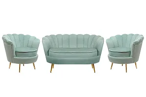 Комплект кресел и дивана ракушка Pearl Double Green