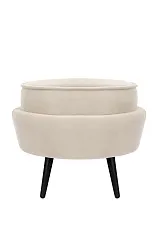 красивые Пуф Pearl Adorn Beige на черных ножках на заказ