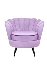 Низкое кресло ракушка Pearl Purple на черных ножках в интернет-магазине в Москве