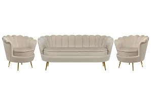 Комплект кресел и дивана ракушка Pearl Triple Taupe на заказ в интернет-магазине