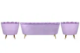 Комплект кресел и дивана ракушка Pearl Triple Purple №2