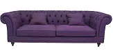 Диван мягкий арт-деко Neylan Purple голубой №1 в Москве