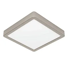 красивые 900594 Накладной светильник диммируемый FUEVA 5, 17W (LED), 3000K, L210, B210, H28, сталь, матовый никель / пластик, белый